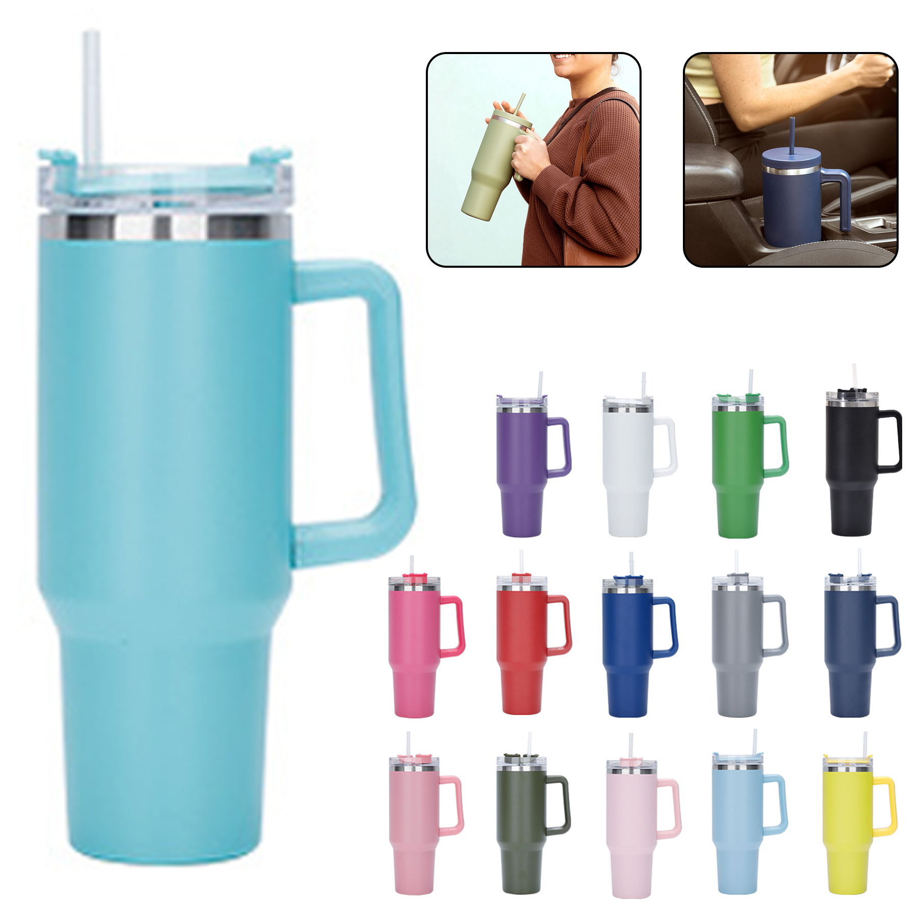 40 oz Tumbler With Handle 1