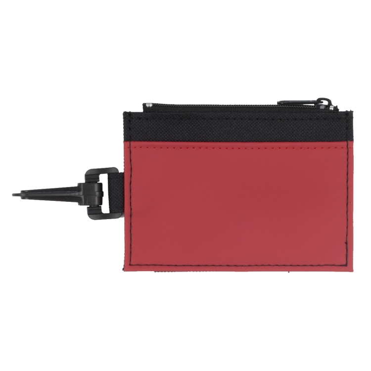 "The Regent" ID Holder with Zipper Wallet and Plastic Carabiner 14