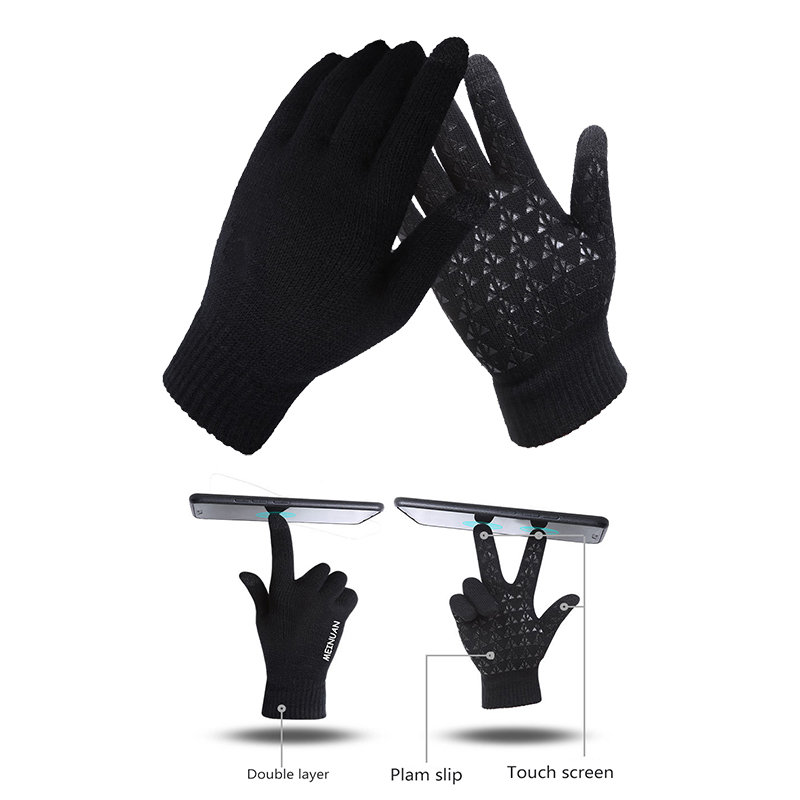 Knitted Touch Screen Non-slip Gloves 2