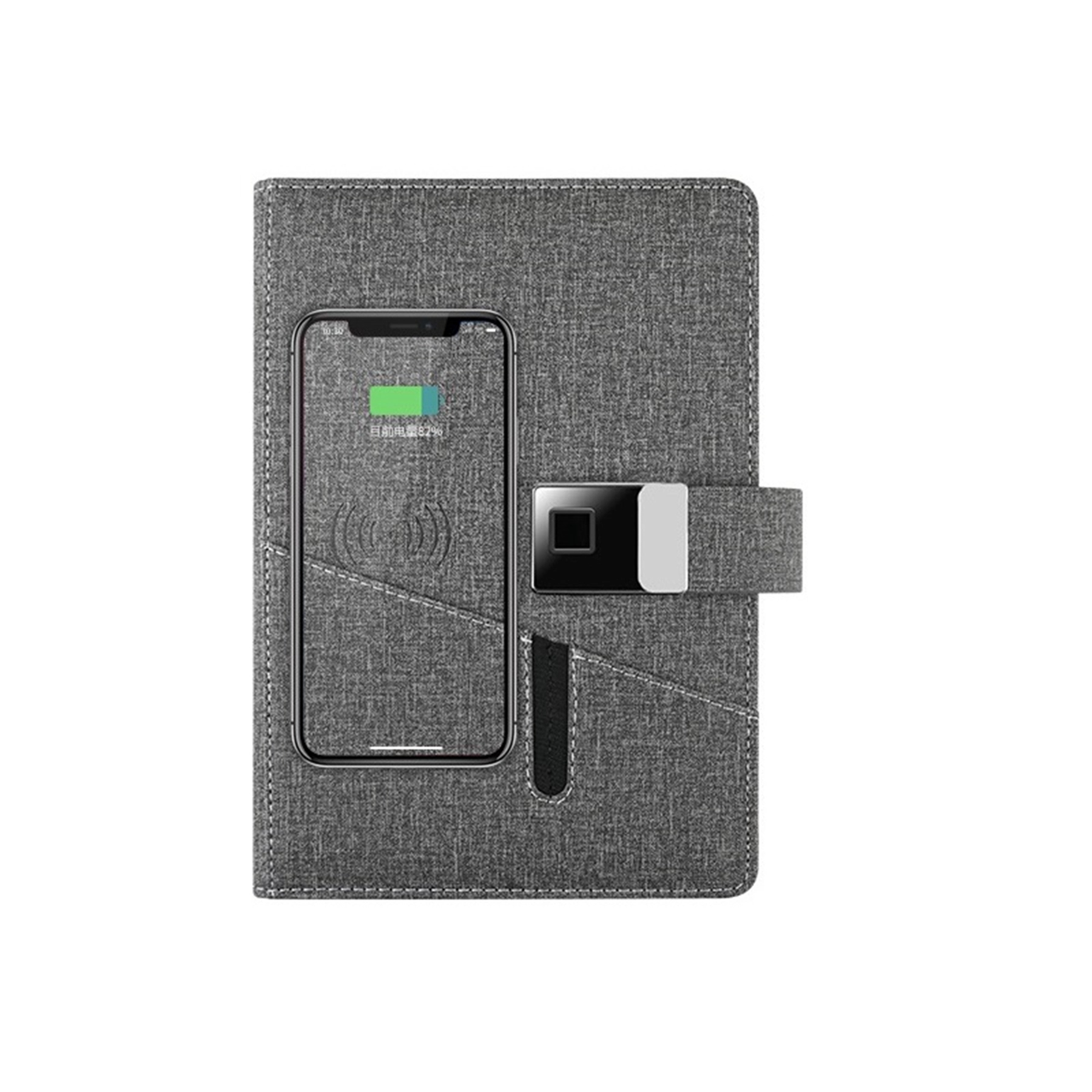 10000 mAh Fingerprint Lock a5 Notebook with USB Drive 3