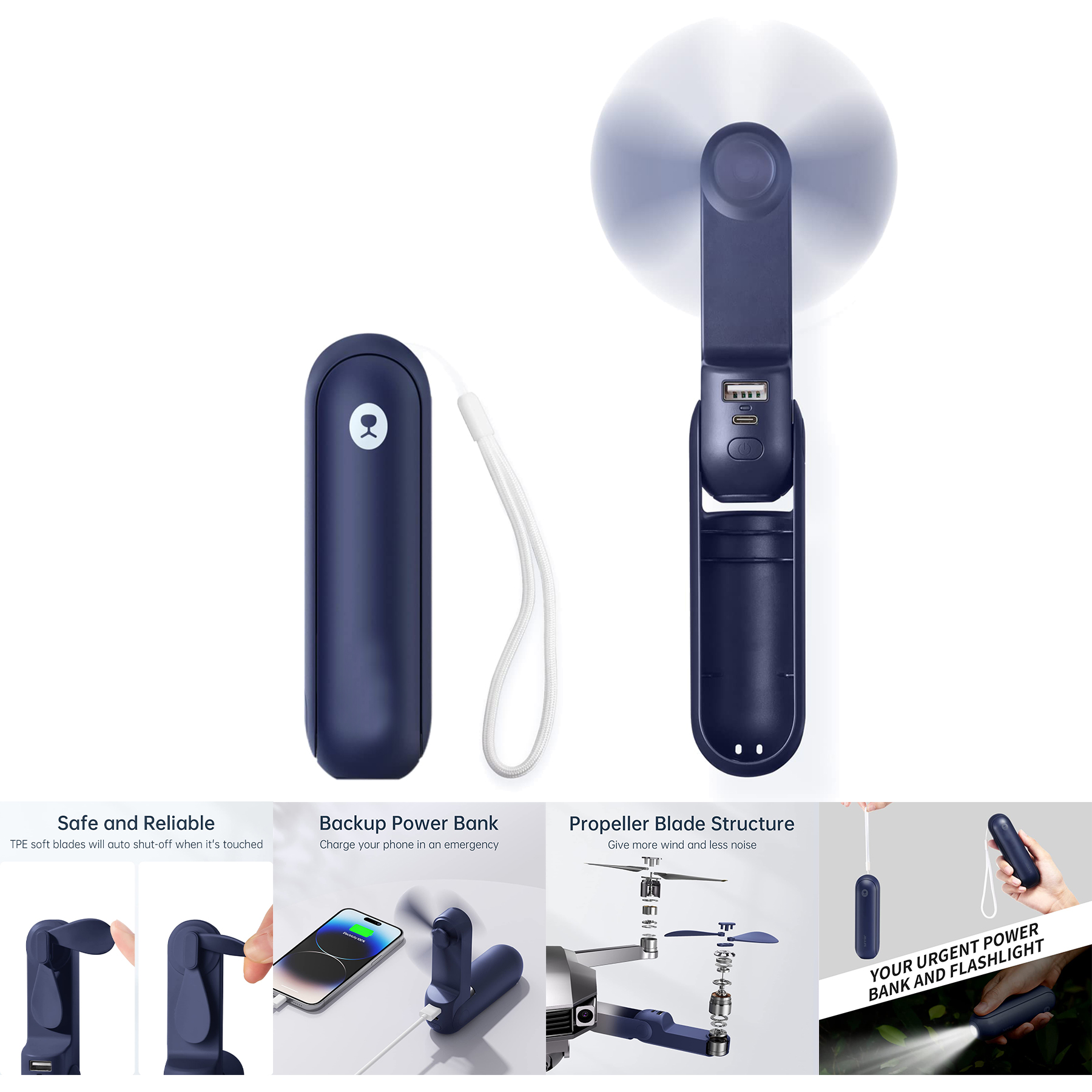 4800mAh Portable Handheld Fan 2