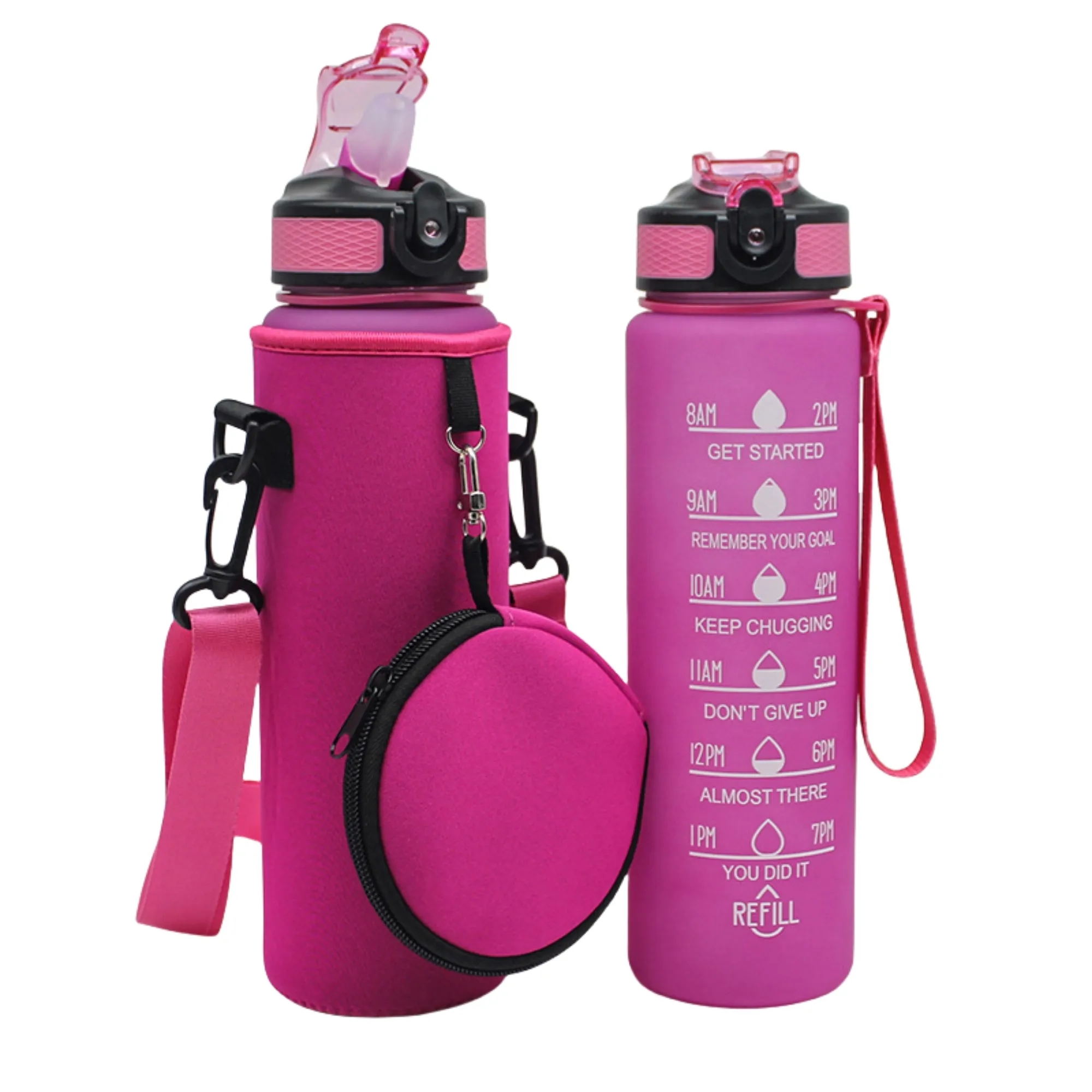 Neoprene Water Bottle Sleeve With Pouch 16
