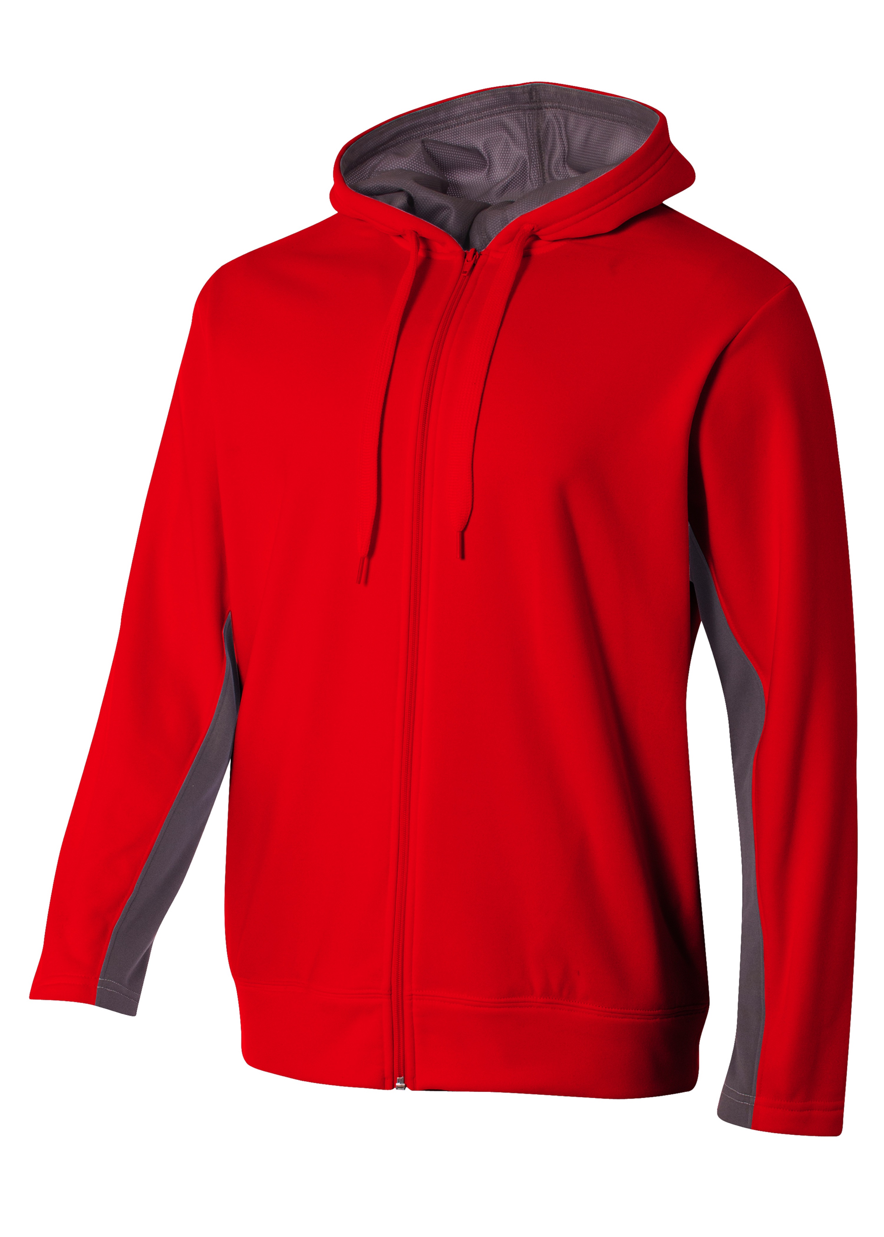 A4 Full Zip Color Block Fleece Hoodie 6