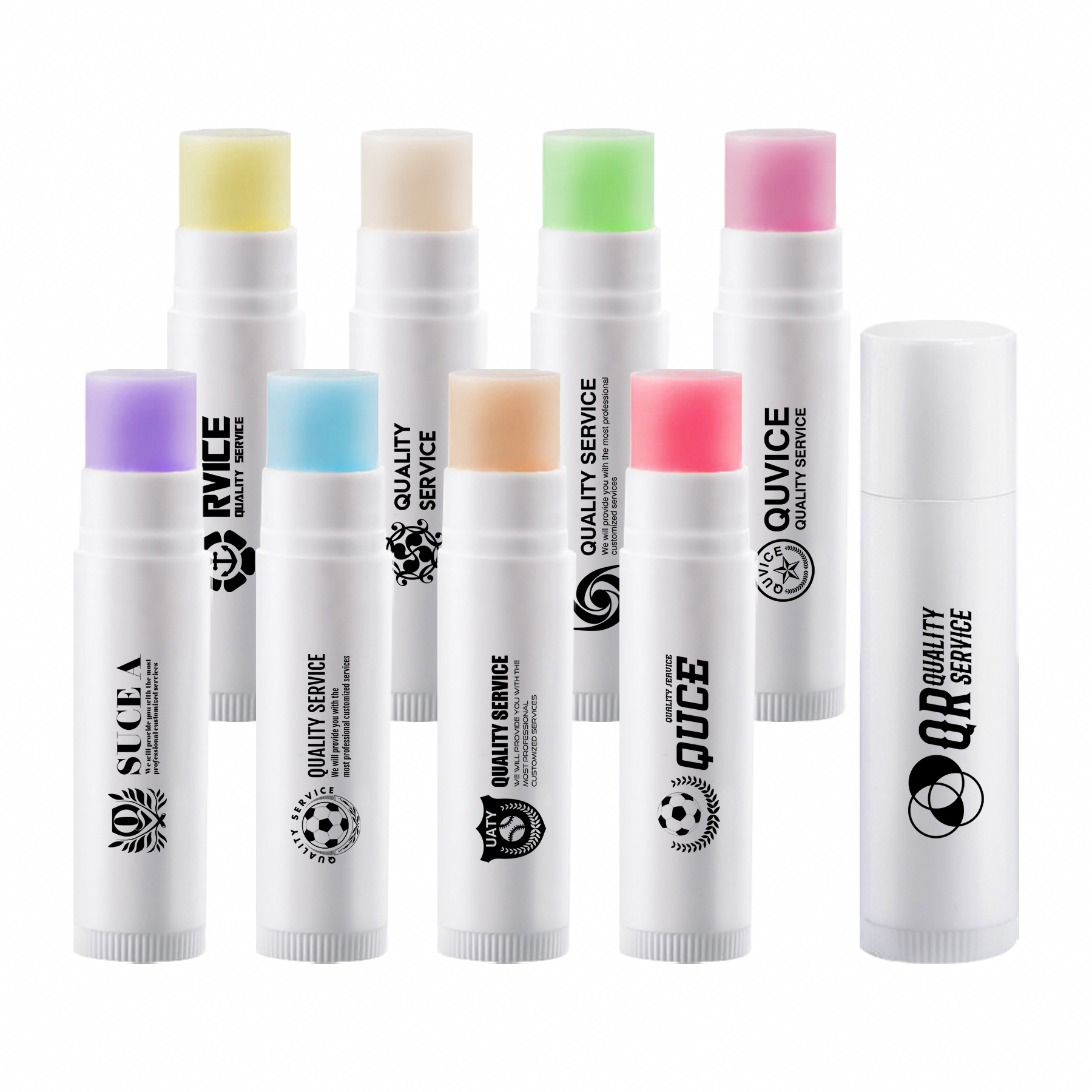 5g Natural Beeswax Lip Balm Moisturizer In White Tube With Sticker Imprint 2