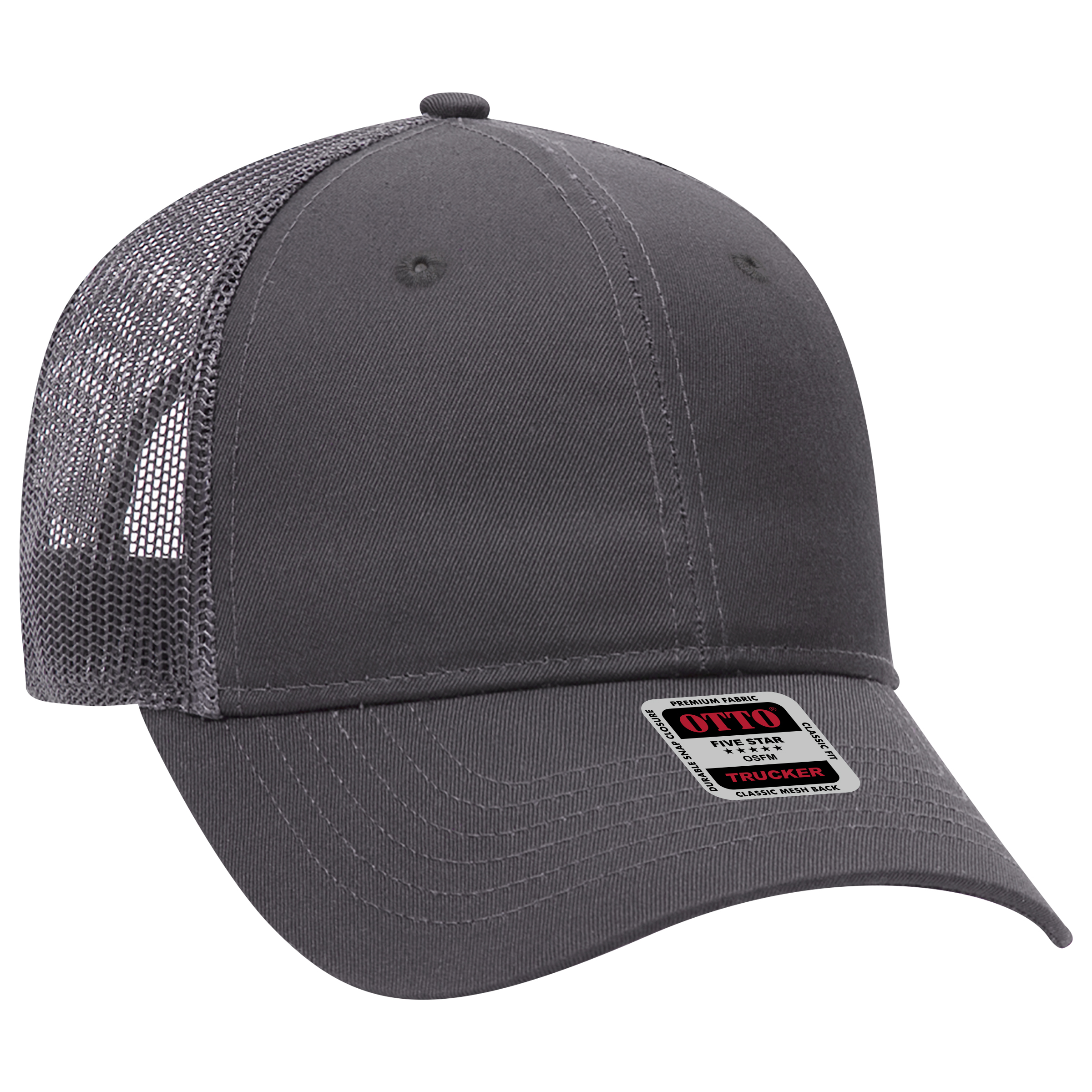 OTTO CAP® 6 Panel Mid Profile Mesh Back Trucker Hat 3