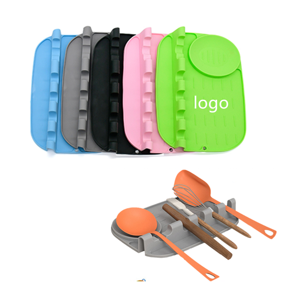 Silicone Spoon Holder with Drip Pad 2