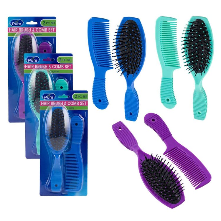 Hairbrush and Comb Sets Assorted - 8.4"
