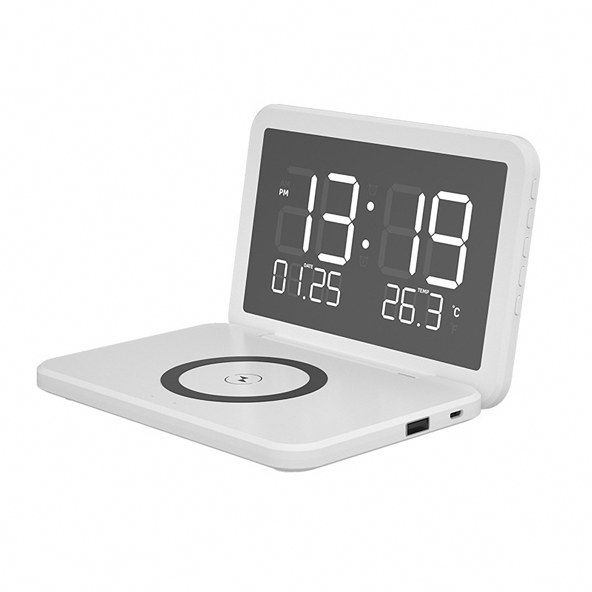 15W Wireless Charger with Alarm Clock 4