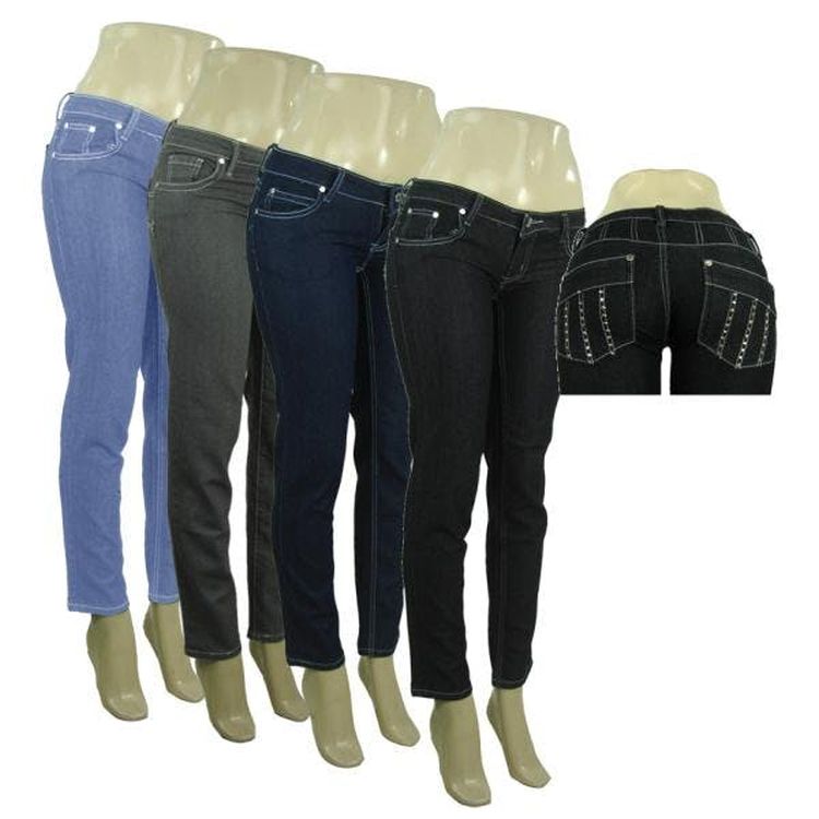 Women's Skinny Denim Jean Pants - 4 Colors Sizes 1-15 1