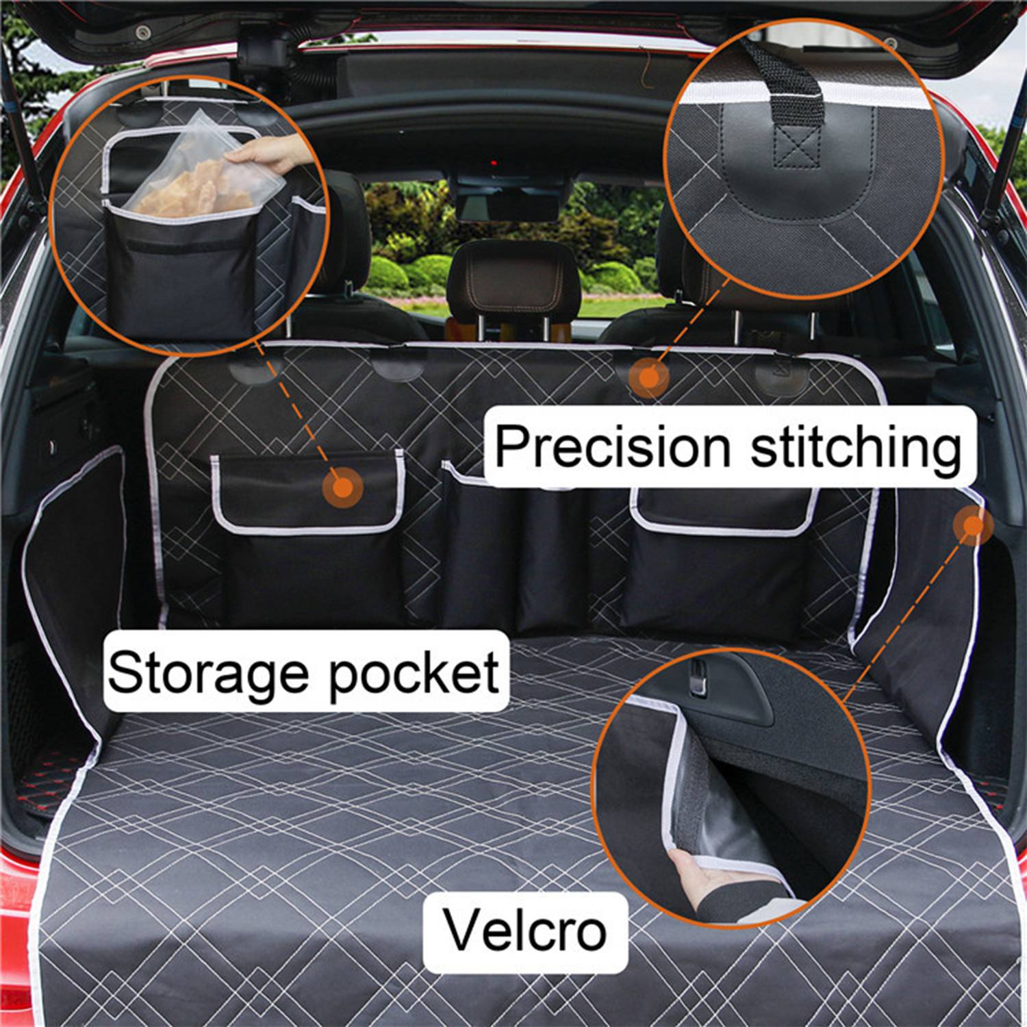 Anti-dirt Trunk Mat with Storage Pockets 5