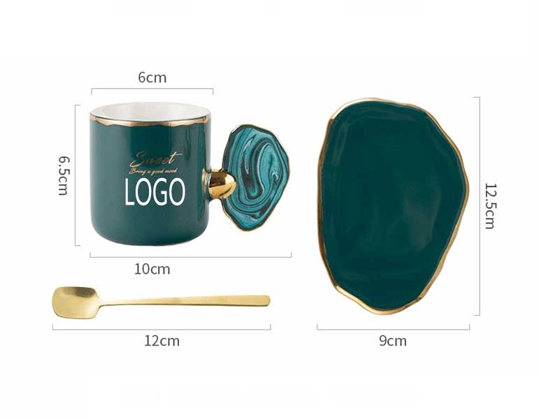5OZ Irregular Phnom Penh Coffee Cup and Saucer Set 5