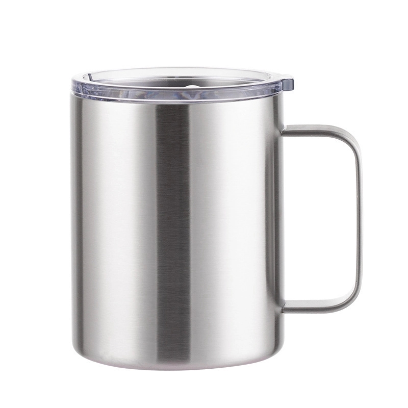 12Oz Stainless Steel Coffee Cup Mug With Lid And Handle 5