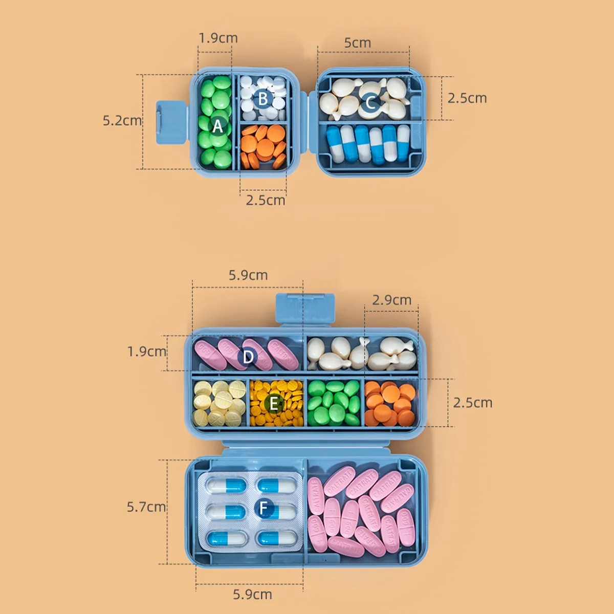 Travel Pill Organizer Pocket Purse Medicine Box 4