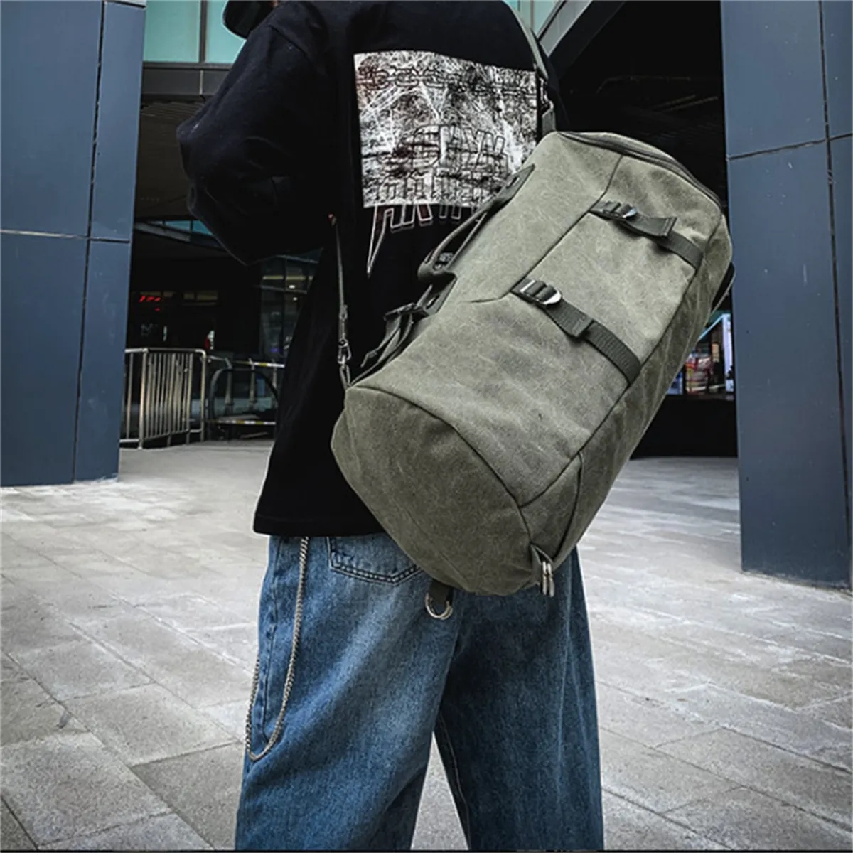 Convertible Duffel Bag Carry On Backpack 7