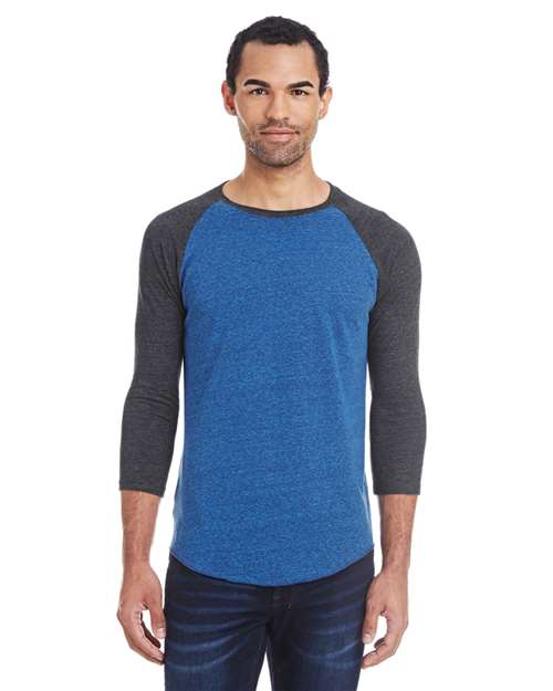 Unisex Triblend Three-Quarter Sleeve Raglan T-Shirt - 302G 34