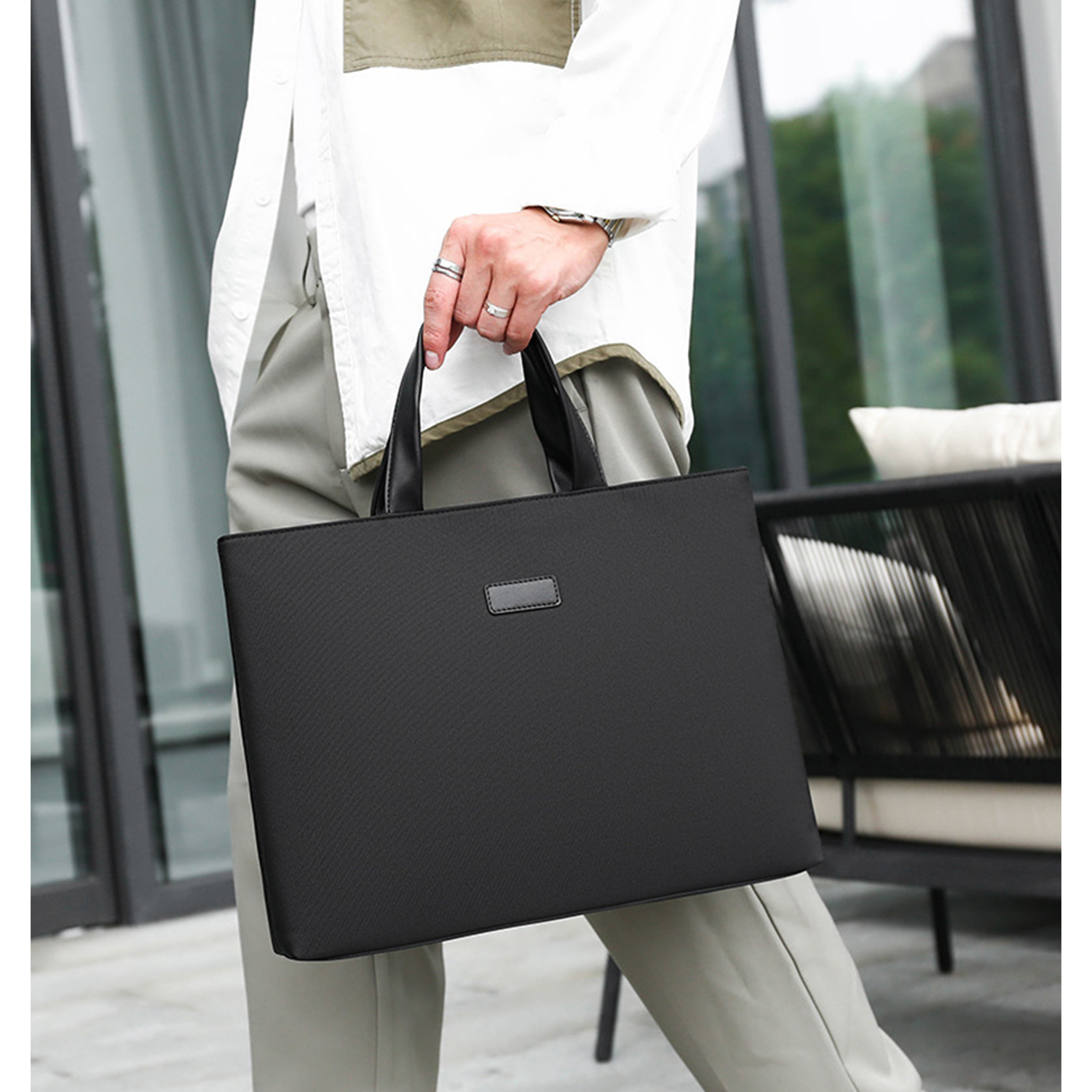 Polyester Briefcase Messenger Bag Laptop Sleeve 5