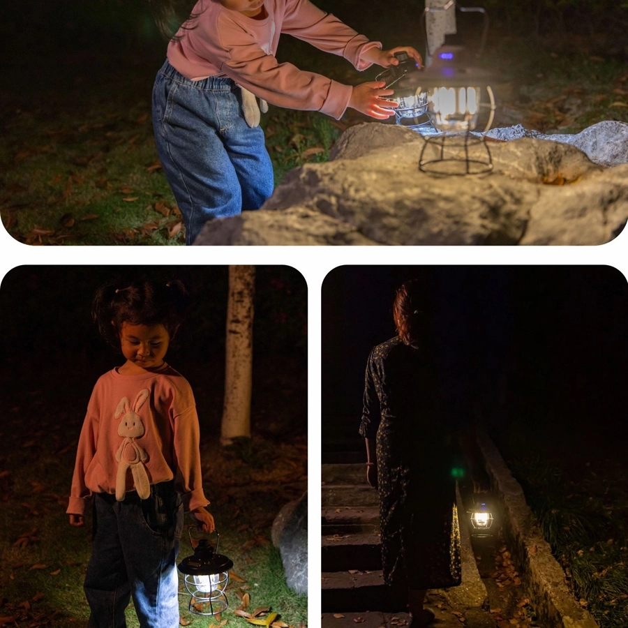 Retro Outdoor Camping Light & Picnic Lantern with Power Bank 13