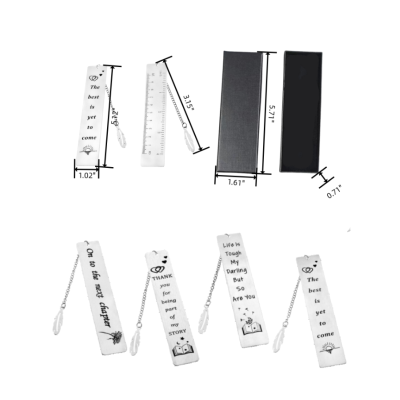 Stainless steel bookmark 2