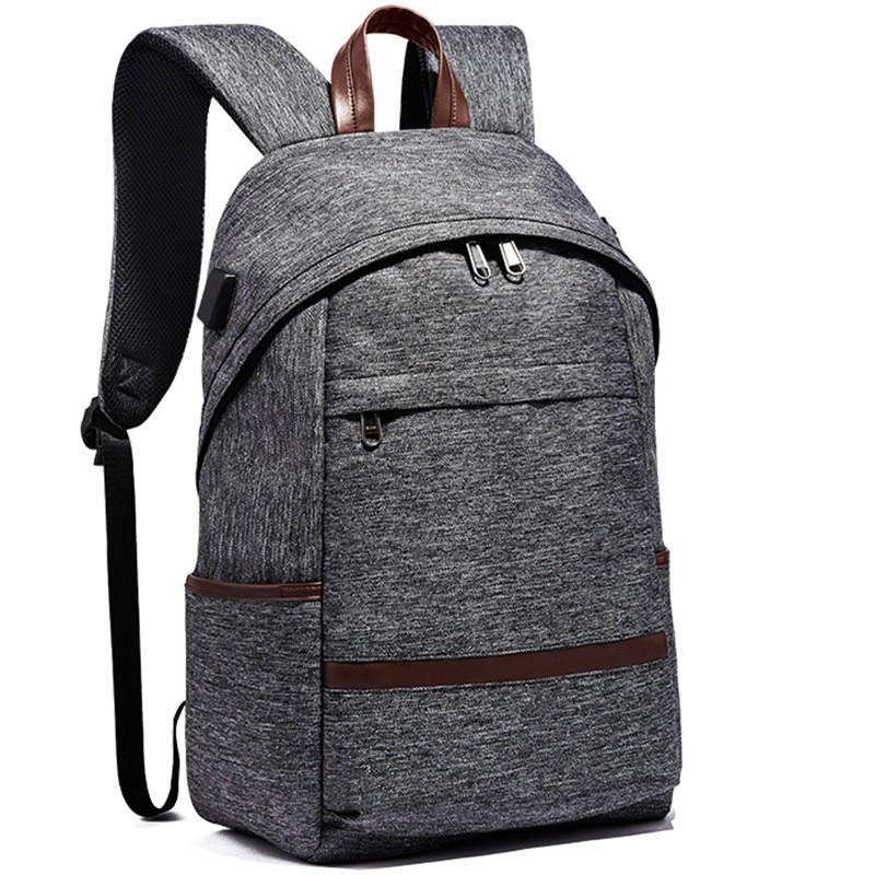 Anti-Theft Lightweight Casual Canvas Laptop Backpack 3