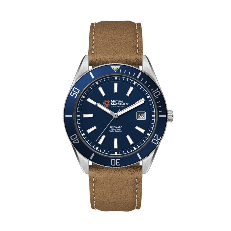 42MM, SS, SILVER CASE, BL BEZEL,  "AUTOMATIC" MVT, DTE