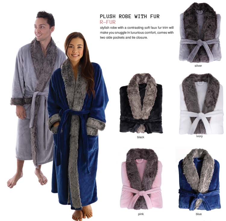Plush Robe w/Fur 2