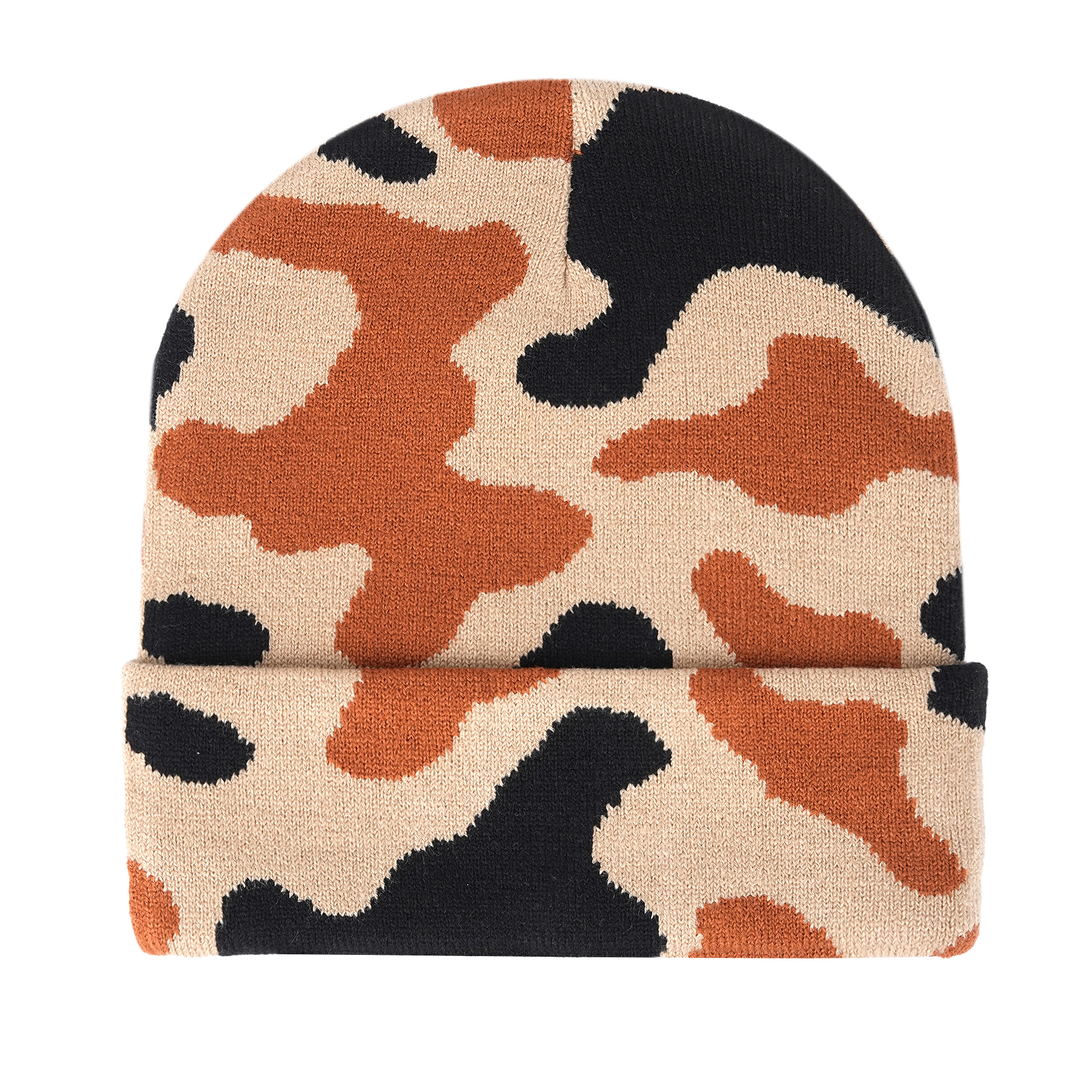 Unisex Camouflage Cuffed Knit Beanie 6