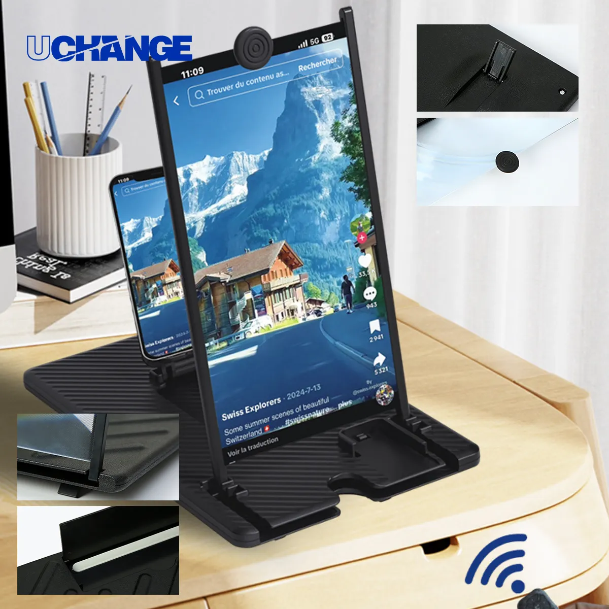 10" Foldable Phone Screen Magnifier Stand 1
