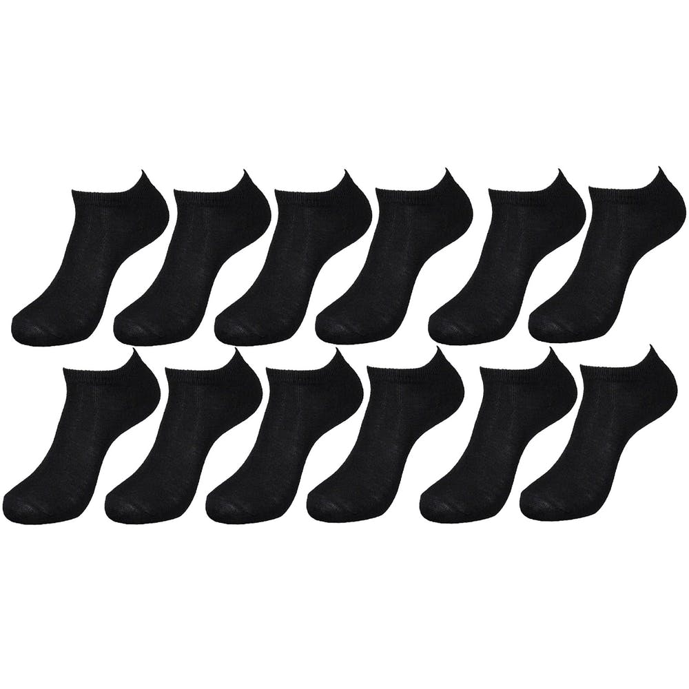 Toddlers' Ankle Socks - Black 2-3 yrs. 3 Pack 1