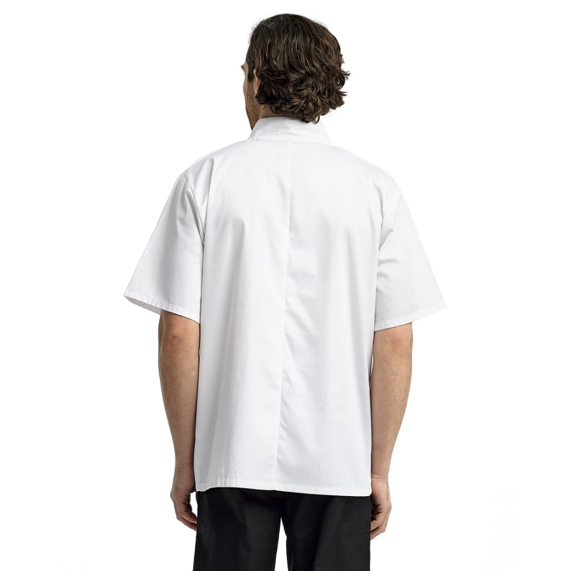 Artisan Collection By Reprime Unisex Studded Front Short-Sleeve Chef's Jacket 2