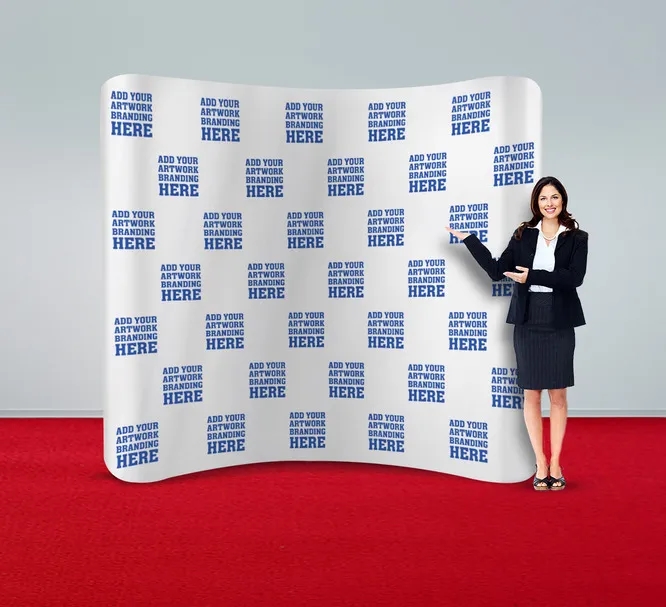 8ftx 8ft Step and Repeat Curved Pillow Case Backdrop Package 3