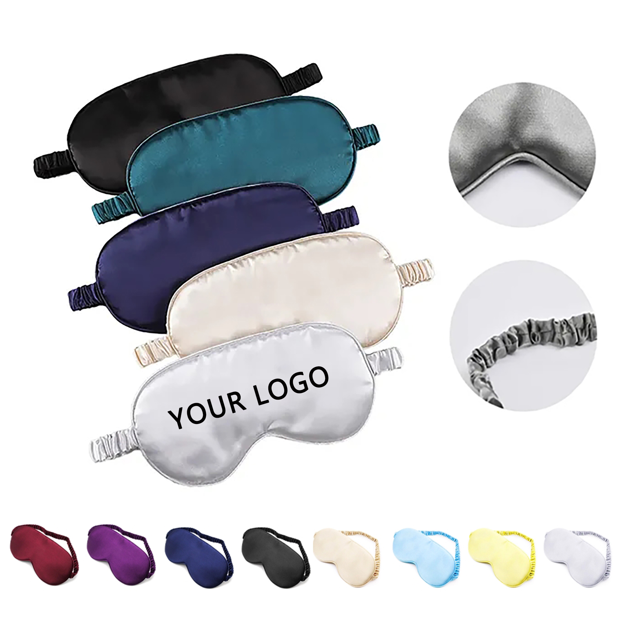 Double-Sided Silk Elastic Sleep Eye Mask 9