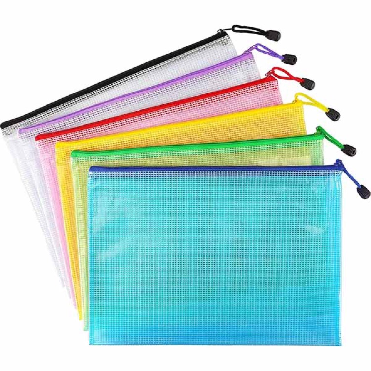 Zipper Pencil Pouch Plastic Zip File Bags 4