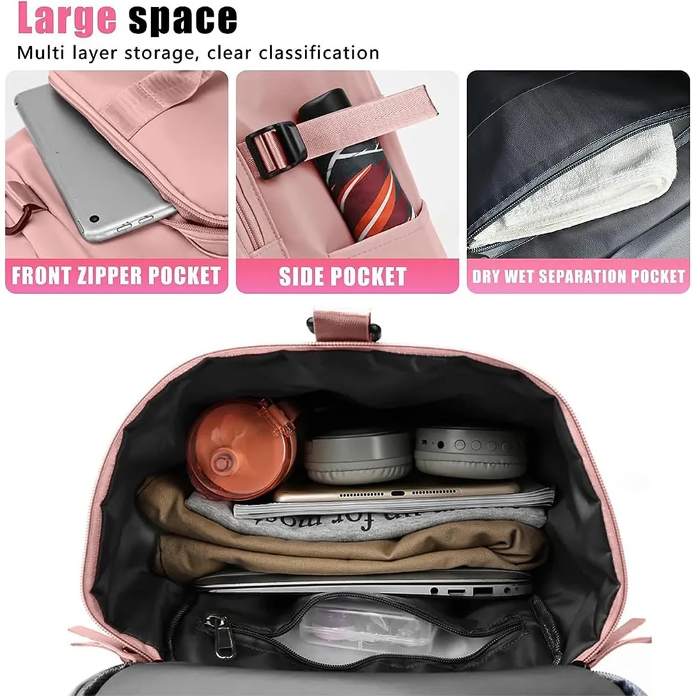 Gym Travel Backpack Duffel Bag with Shoes Compartment 4