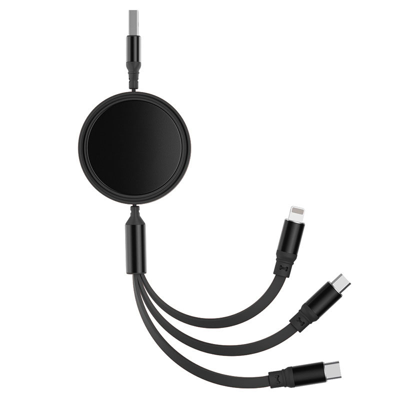 Retractable 3-in-1 Metal Charging Cable 5