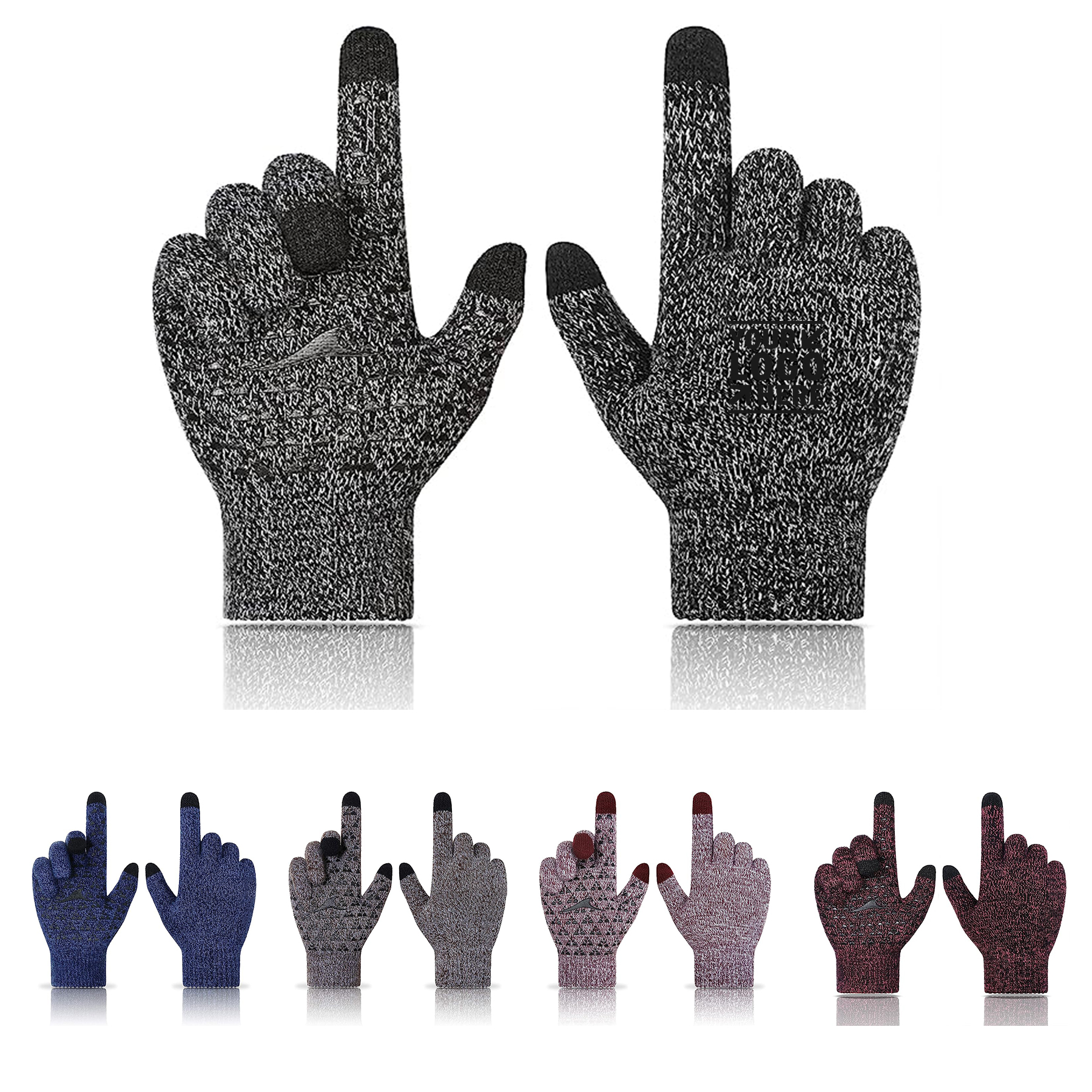 Touch Screen Texting Warm Gloves with Thermal Soft Knit Lining 2