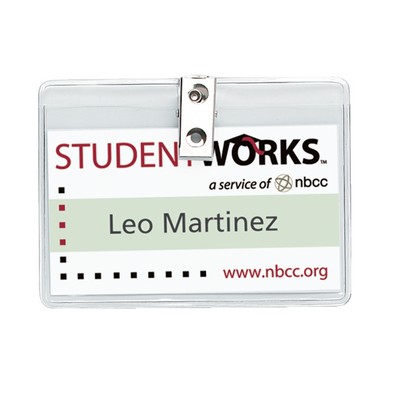 Badge Holder w/Clip (2"x3.5" Horizontal)