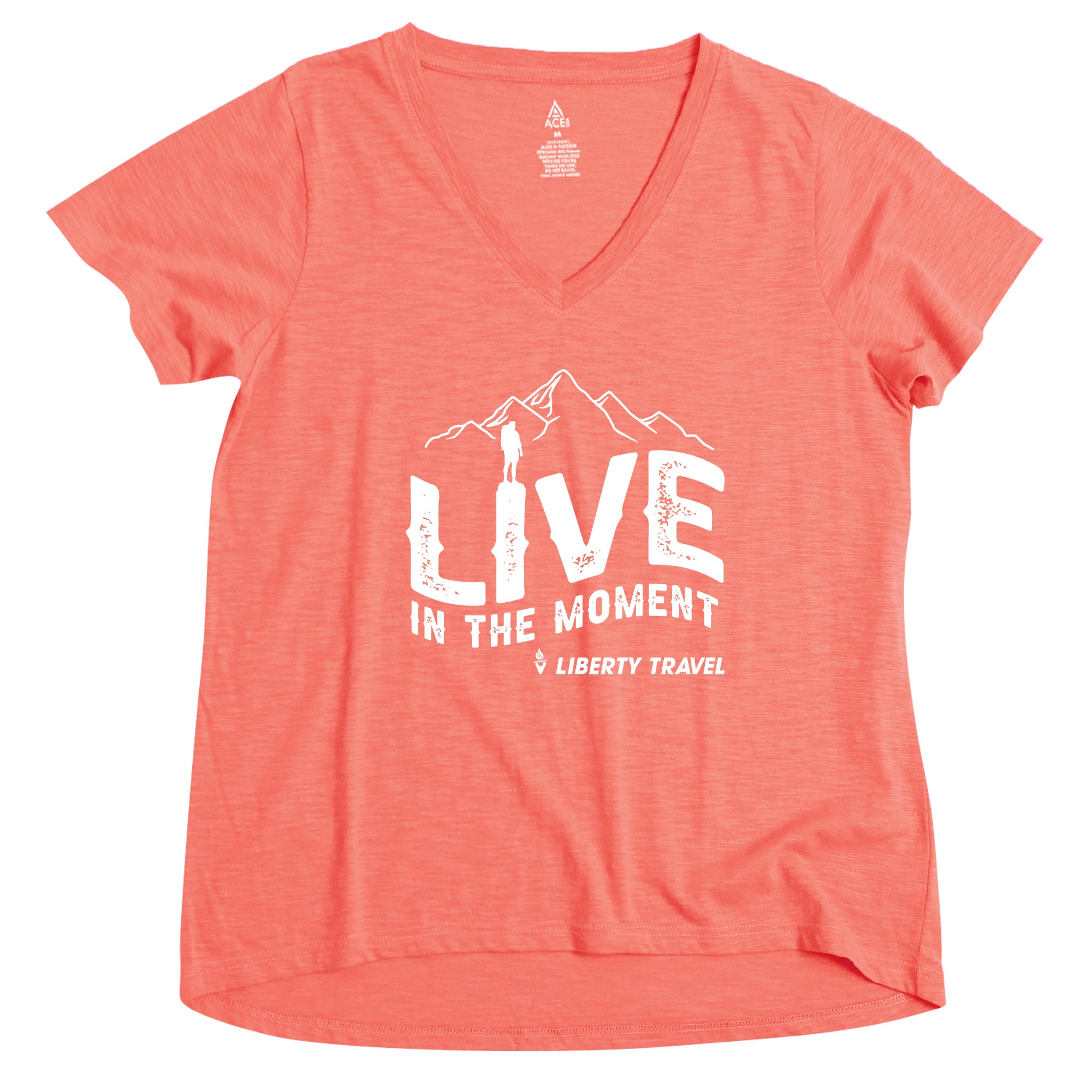 ACE Ladies' Slub A-Line V Neck T-Shirt 17
