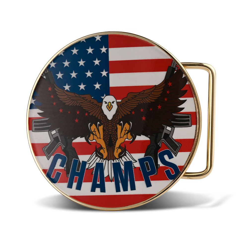 Custom Circular UV Printed Belt Buckles 3" 3