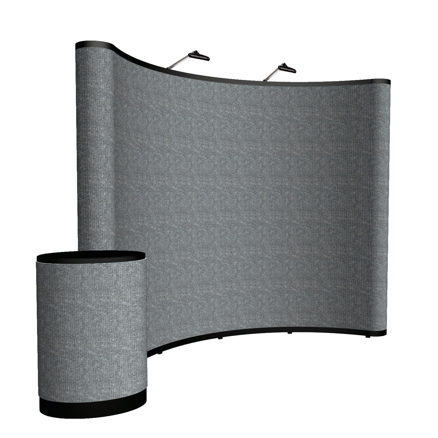 10' Curved Show 'N Rise Floor Display Kit (Fabric) 8