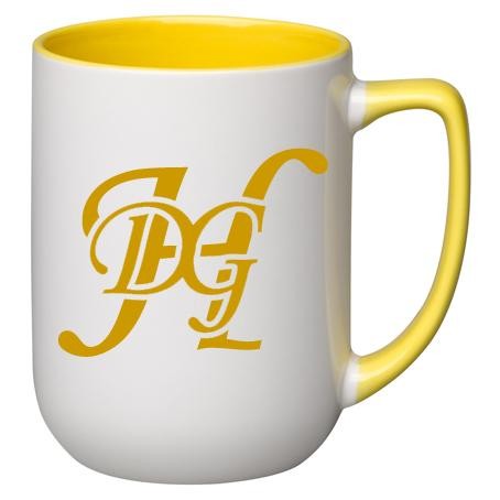 17 oz Yellow In and Handle / White Out Arlen Mug
