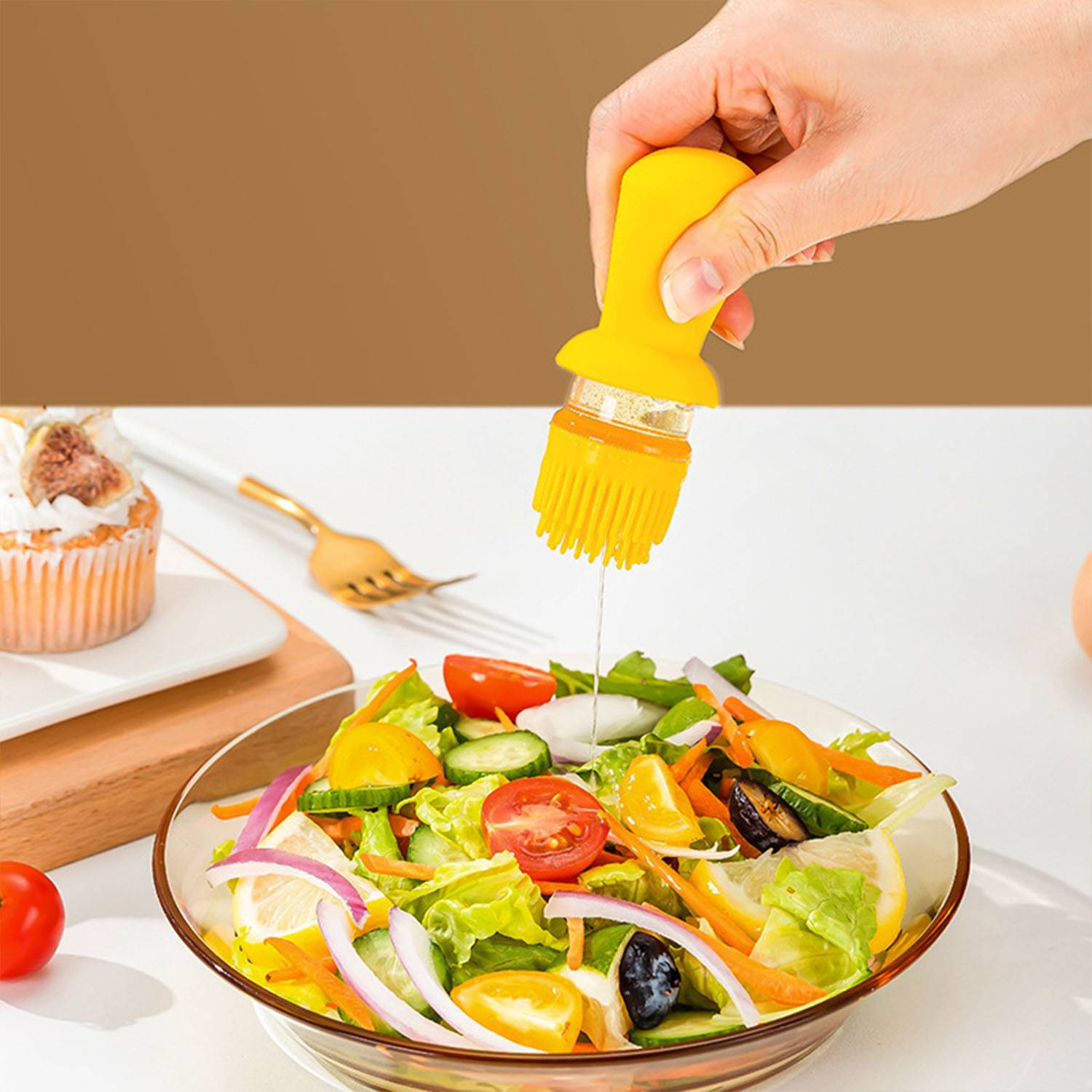 2 In 1 Glass Oil Bottle w/ Silicone Brush 5