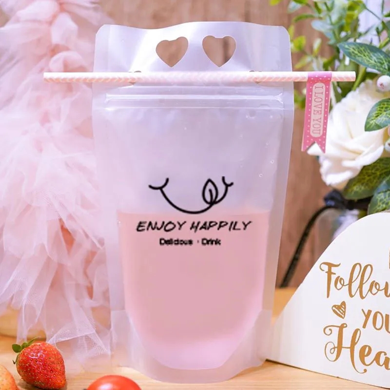 Clear Hand-held Reclosable Drinking Pouch 3