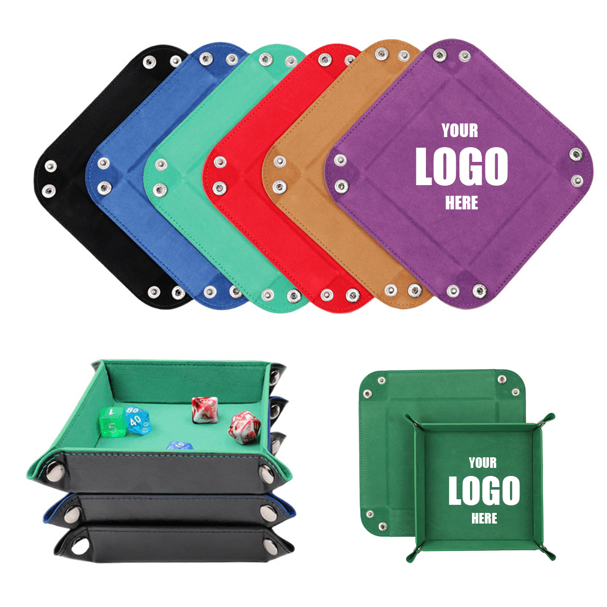 Square Folding Dice Tray / Desk Organizer 1