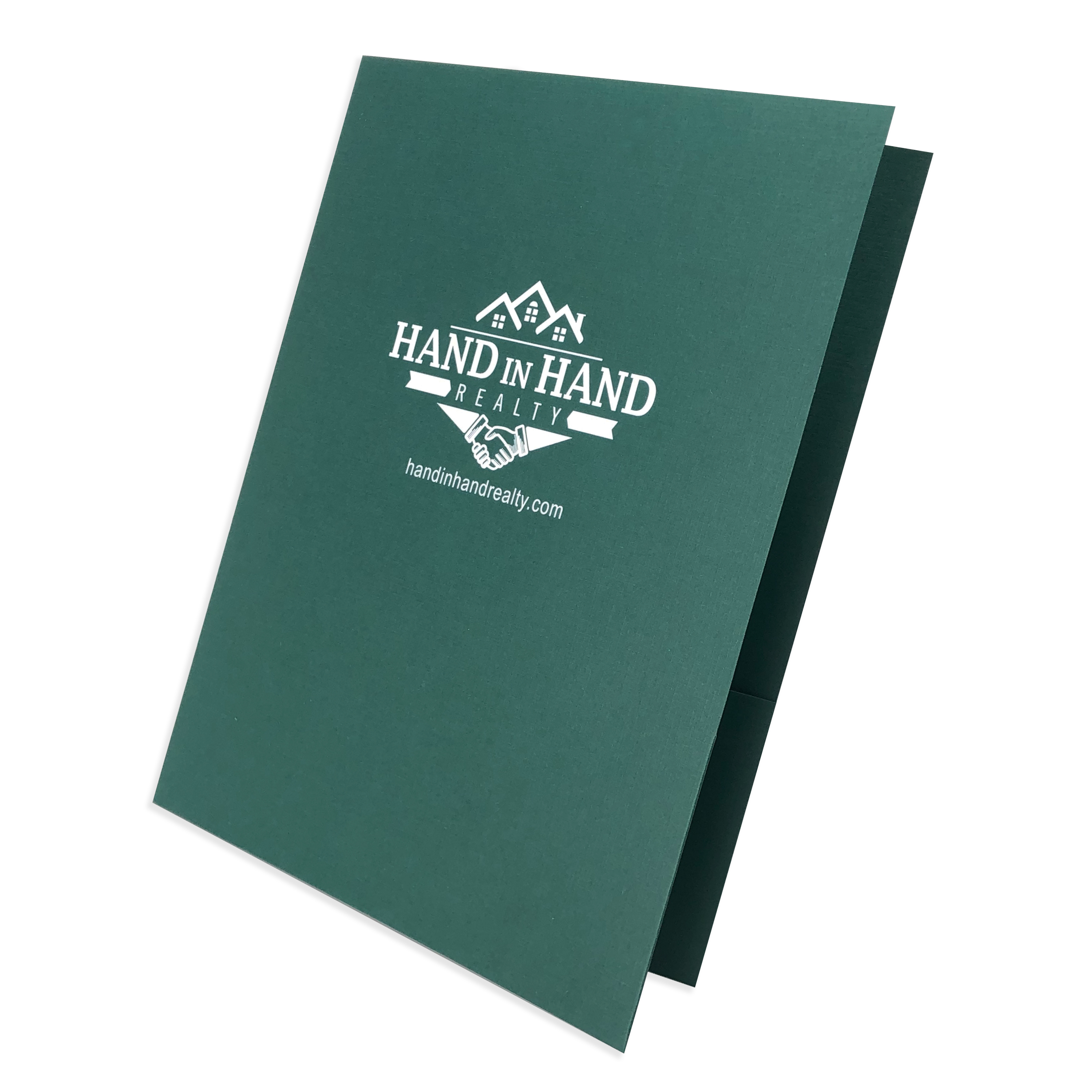 9"x12" Foil Stamped Linen Pocket Folder Economy Quick Ship 2