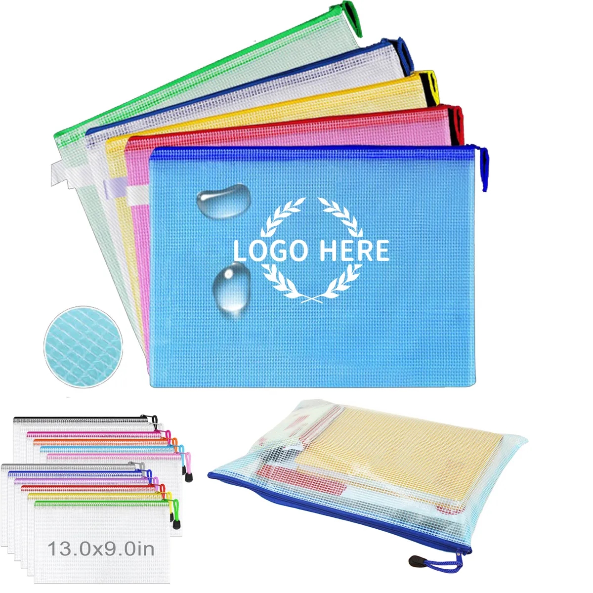 A4 Waterproof Zipper Files Bag 6
