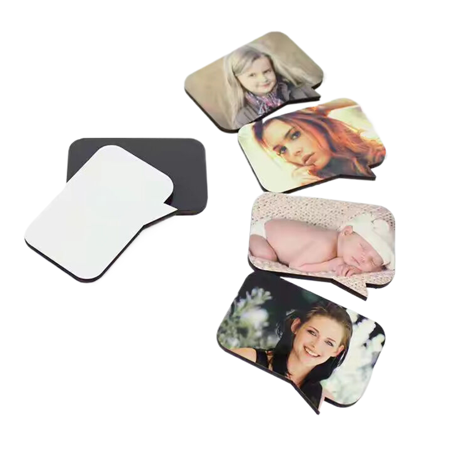 Rectangle Speech Bubble Sublimation MDF Fridge Magnet 2