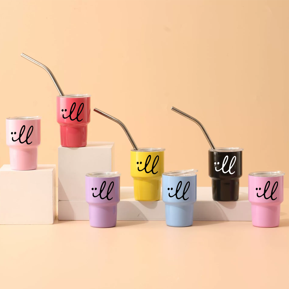 Small Tumblers with Lids and Straws 6