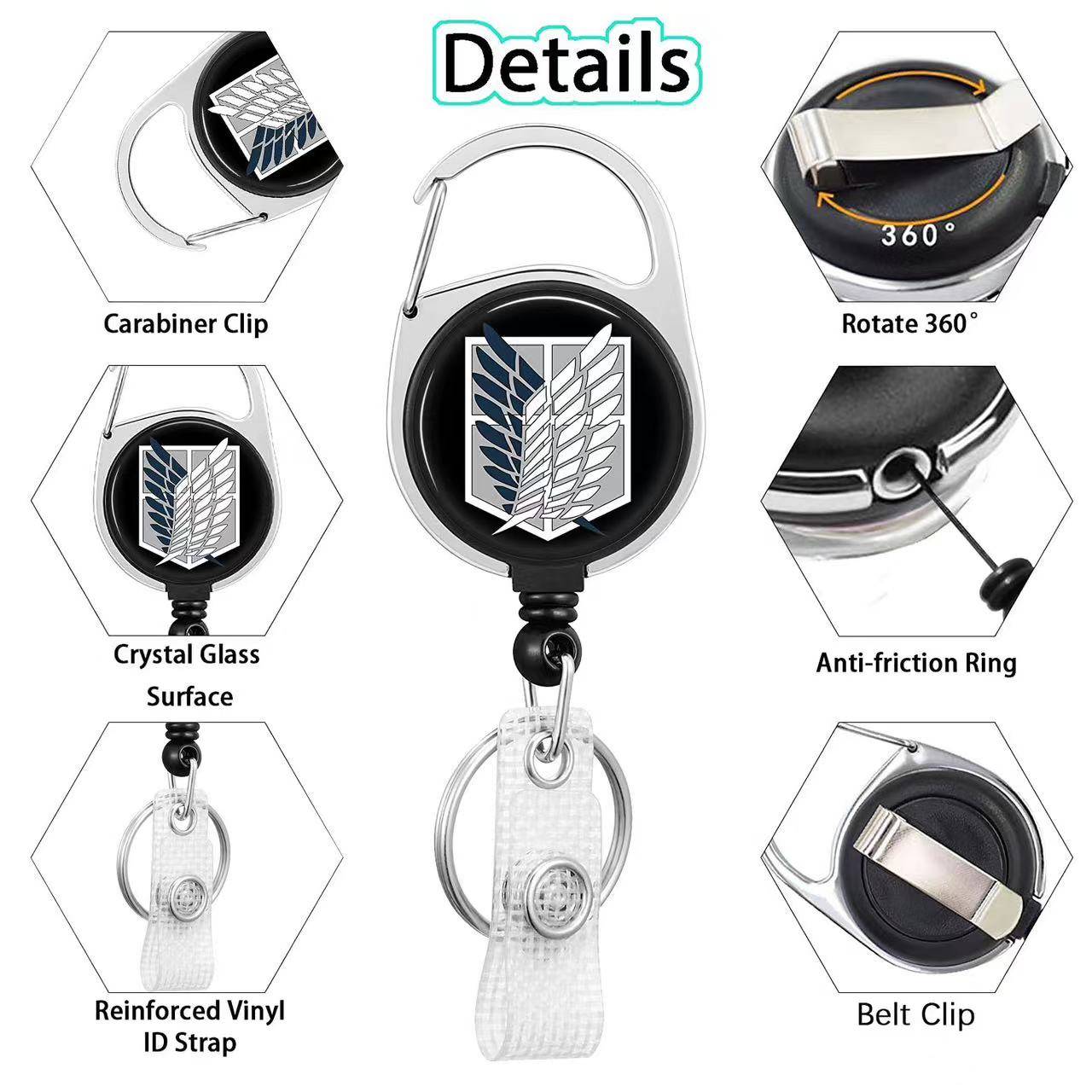 Key Reel Carabiner Scalable Clip 5