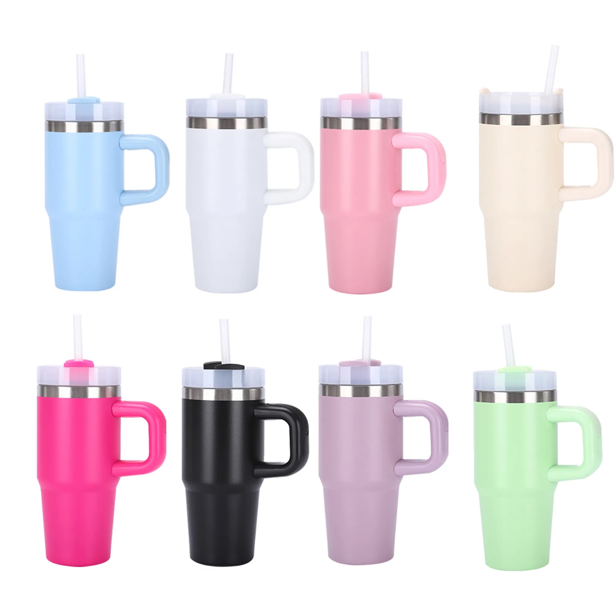 14 Oz Tumbler with Handle and Straw 3