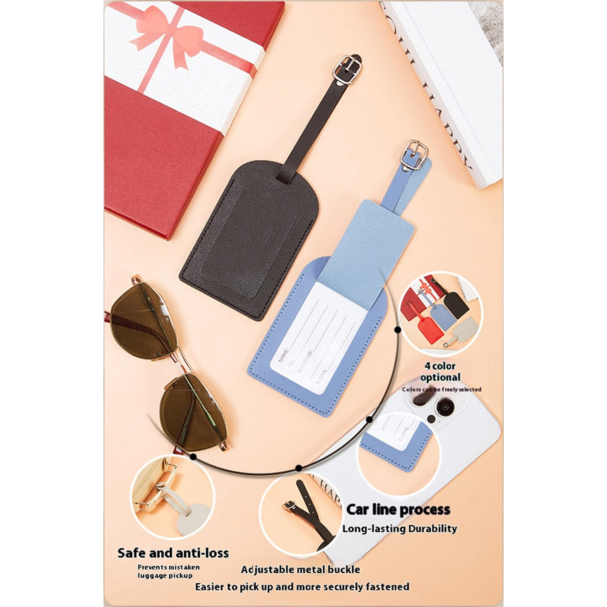 MOQ 10 pcs Logo Travel Identifier Sets 4
